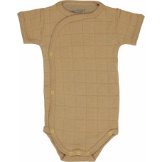 Lodger Romper Solid kokvilnas bodijs ar īsām piedurknēm, Honey, 68 cm - RFS 076_68