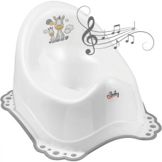 Maltex Potty with music & rubber - ZEBRA - WHITE