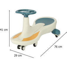 Gravitācijas amerikāņu kalniņi LED riteņi ar mūzikas atskaņošanu 76cm zilā un baltā krāsā max 120kg