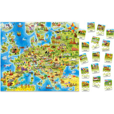 CASTORLAND Izglītojoša puzzle Eiropas karte