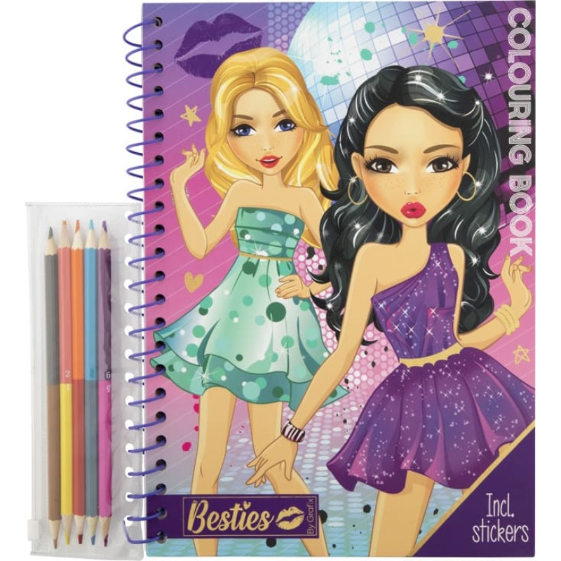Besties värviraamat pliiatsitega