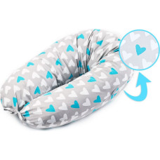 Sensillo XL Pregnancy Pillow hearts torquoise