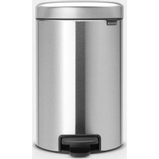 BRABANTIA atkritumu tvertne ar pedāli NewIcon, 12L, Matt Steel Fringerprint Proof