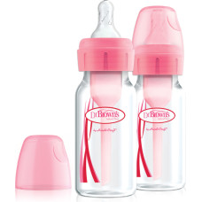 Dr.browns SB42305 4 oz/120 ml PP Narrow Options+ Bottle - Pink, 2-Pack