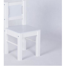 Drewex Chair set - Wooden - 2pcs - WHITE/LIGHT BLUE