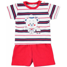 Koala Baby 3832 KOMPLET LATO SAILOR 62 CZERWONY