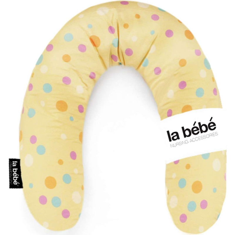 La Bebe ™ Rich Maternity Pillow Art.111357 Yellow Dots Pakaviņš (pakavs) mazuļa barošana, gulēšanai, pakaviņš grūtniecēm 30x104 cm