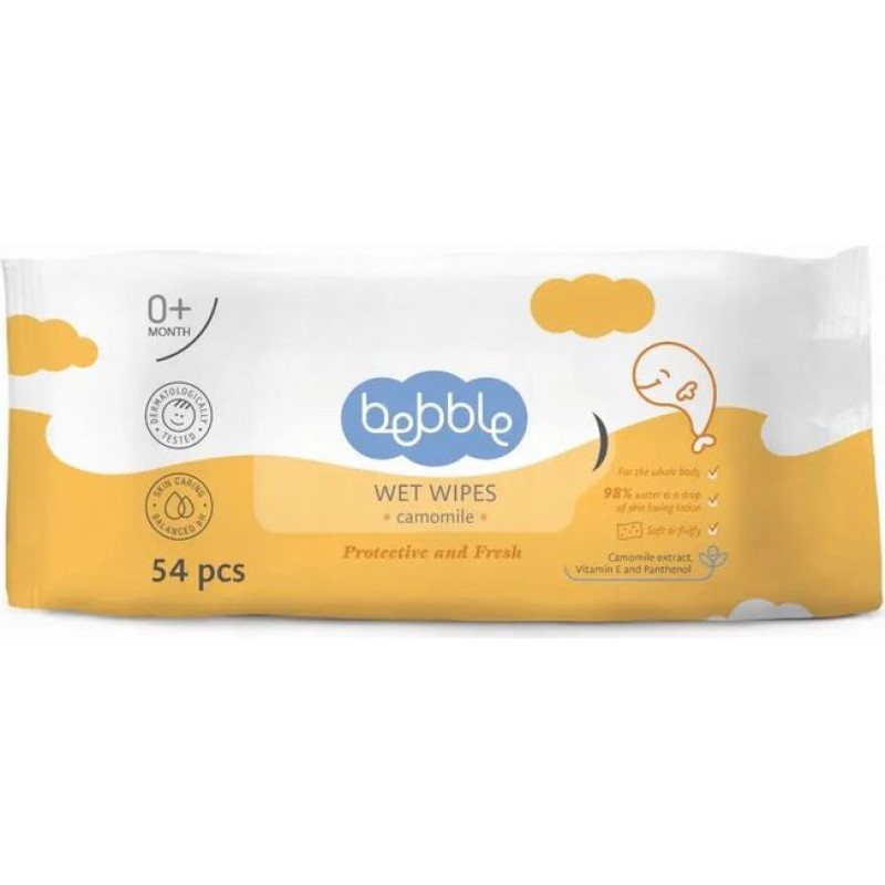 Bebble 1122 CHAMOMILE WATER WIPES 54PCS BEBBLE 3016-01-012