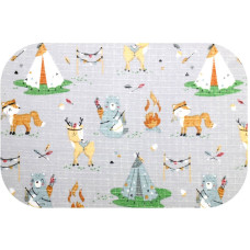 Ega Kids Diaper - 28654 - TETRA PRINT - EGA - INDIAN CAMP - GREY - size 70x80 cm