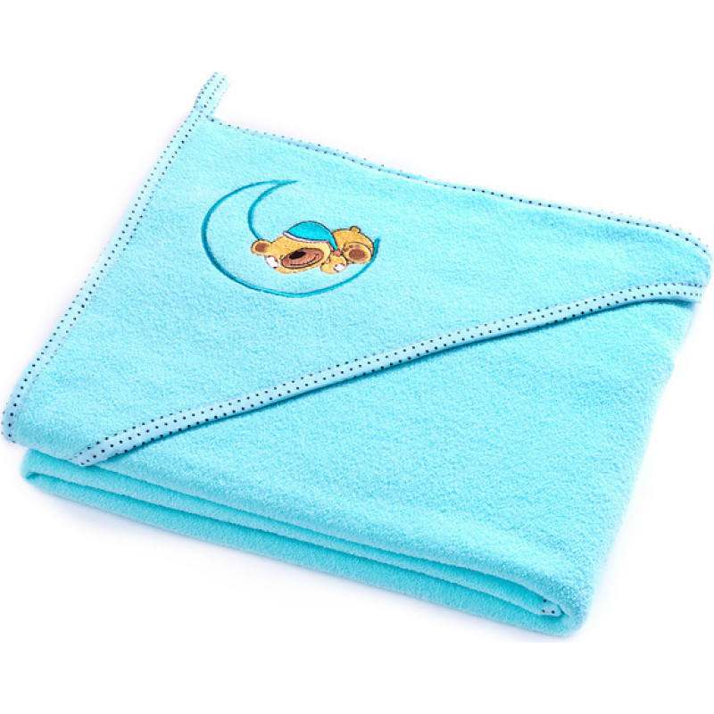 Sensillo Bear soft bath towel – turquoise