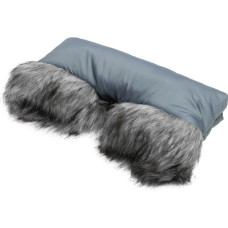 Sensillo Muff with faux fur GRAPHITE