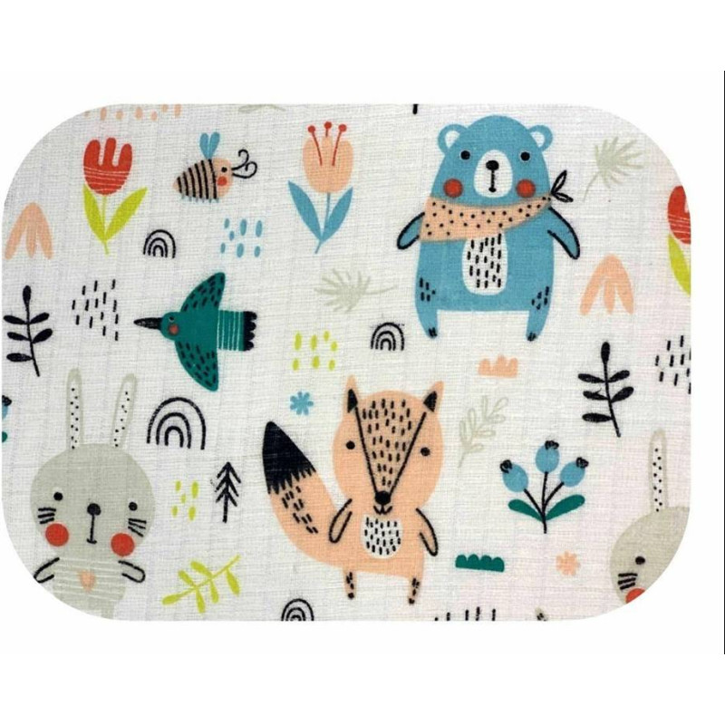 Ega Kids Harsovaippa 70x80cm FOREST ANIMALS - TURQUOISE, 20757