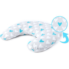 Sensillo Pillow for Feeding – hearts torquoise