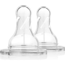 Dr.browns 302 Level-1 Silicone Narrow Nipple, 2-Pack