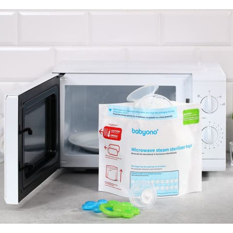 BabyOno 1038 mikroaaltouunin sterilointipussit – 5 kpl