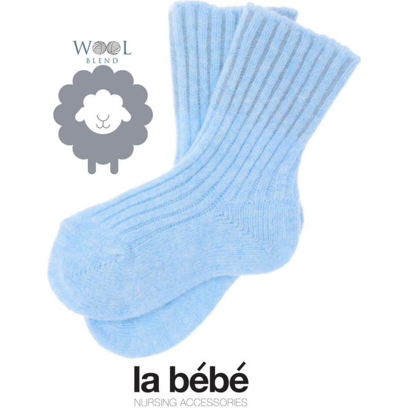 La Bebe ™ Wool Angora Socks Art.134227 Cloud Bērnu vilnas zeķītes/zekes