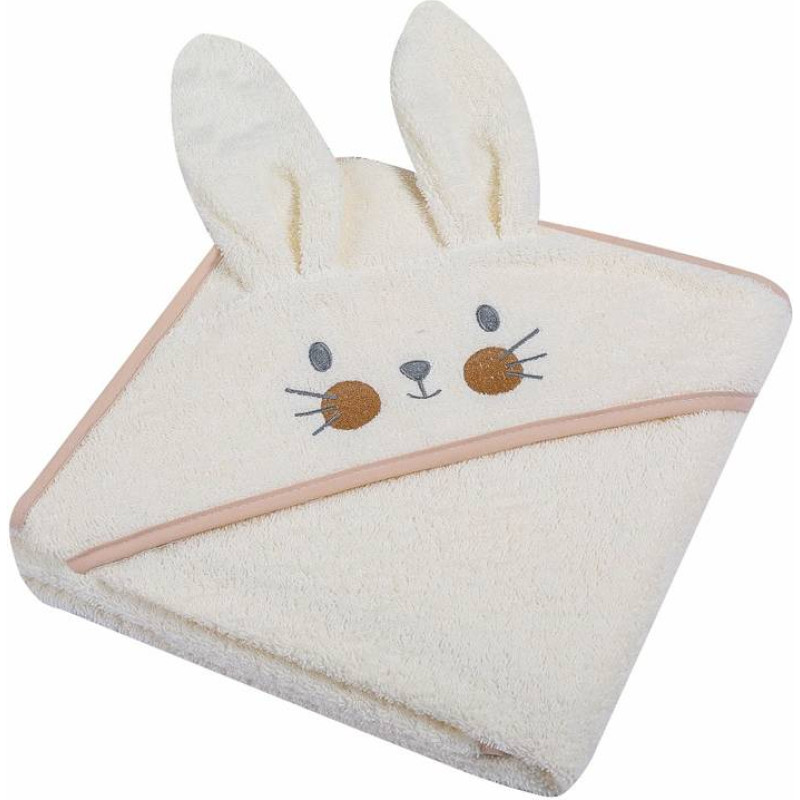 Duet Baby Bathing cover - 328 - TERRY - ANIMALS II - BUNNY - size 100x100 - ECRU