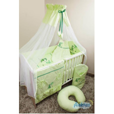 Ankras Bedding set - 6  parts - 120/90/360 - ŻYRAFKA - GREEN***