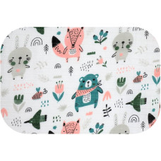 Ega Kids Diaper - 27336 - TETRA PRINT - EGA - ZWIERZĘTA LEŚNE - GREEN - size 70x80 cm