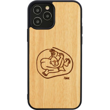 Man&Wood case for iPhone 12/12 Pro child with fish