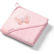 Babyono 346/04 Bamboo hooded towel NATURAL BAMBOO PINK 100X100