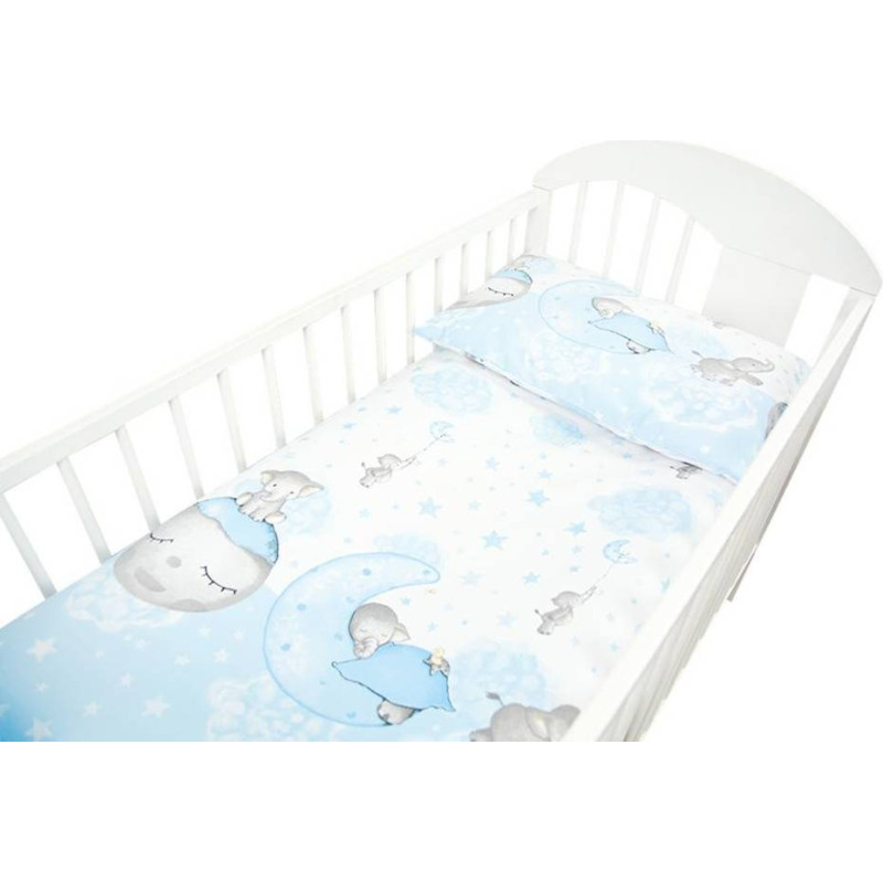 Minikid Cover set -  2 pcs - 120x90, 40x60 - SŁOŃ - BLUE