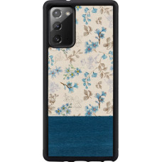 Man&Wood case for Galaxy Note 20 blue flower black