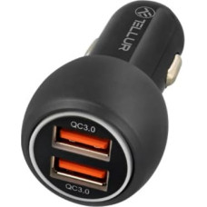 Tellur Dual USB Car Charger With QC 3.0, 6A black