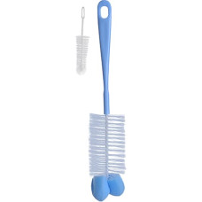 BABYONO Birste pudeļu un knupīšu mazgāšanai ar švammīti 720/01, blue