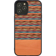 Man&Wood case for iPhone 12/12 Pro browny check black