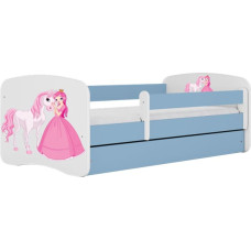 Kocot Kids babydreams blue princess horse gulta bez atvilktnes ar matraci 180/80