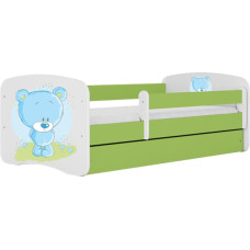 Kocot Kids babydreams green blue teddybear gulta ar atvilktni un matraci 160/80