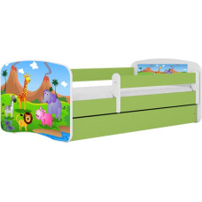 Kocot Kids babydreams green safari gulta bez atvilktnes ar matraci 180/80