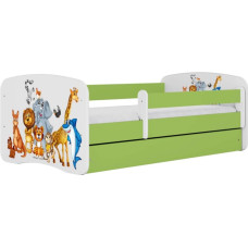 Kocot Kids Gulta babydreams green animals ar kasti ar matraci 140/70