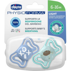 Chicco 00071038210000 Smoczek PHYSIO LIGHT 6-16M sil 2 szt niebieski