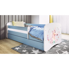 Kocot Kids babydreams blue horse gulta ar atvilktni un matraci 160/80