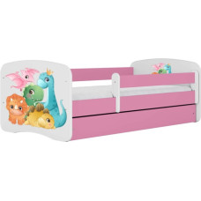 Kocot Kids Gulta babydreams pink tiny dinos bez kastes ar matraci 160/80