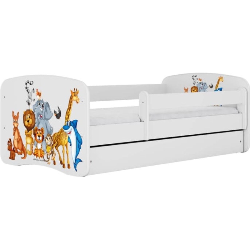 Kocot Kids Gulta babydreams white animals bez kastes ar matraci 140/70