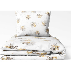 Ankras Bedding set - 5  parts - 120/90/360 - BEAR in PLANE - BEIGE