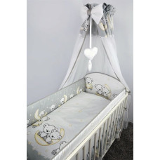 Ankras Bedding set - 6  parts - 120/90/360 - LEON - GREY