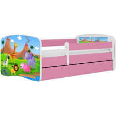 Kocot Kids babydreams pink safari gulta bez atvilktnes ar matraci 180/80