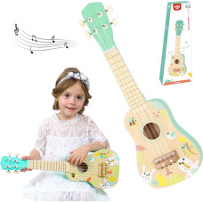 Tooky Toy Drewniane Ukulele Gitara dla Dzieci 3+