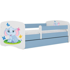 Kocot Kids babydreams blue baby elephant gulta ar atvilktni un matraci 180/80