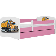 Kocot Kids babydreams pink truck gulta ar atvilktni un matraci 160/80