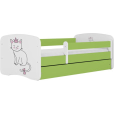 Kocot Kids Gulta babydreams green cat bez kastes ar matraci 160/80