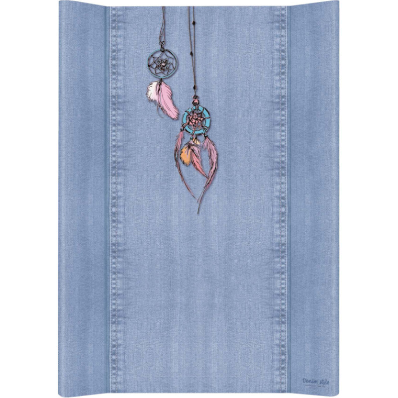 Cebababy CEBA 102-119-598 Przewijak miękki profilowany krótki bez zagłówka 50x70 DENIM STYLE DREAM CATCHER blue*