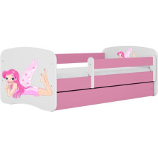 Kocot Kids babydreams pink fairy with wings gulta bez atvilktnes ar matraci 140/70