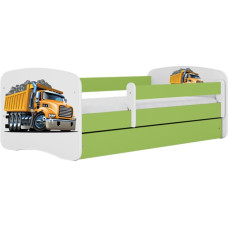 Kocot Kids babydreams green truck gulta bez atvilktnes ar matraci 160/80