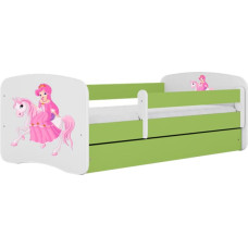 Kocot Kids babydreams green princess on horse gulta ar atvilktni un matraci 160/80