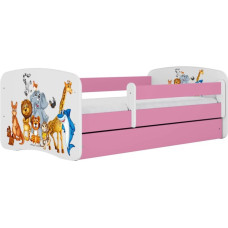 Kocot Kids Gulta babydreams pink animals ar kasti ar matraci 140/70